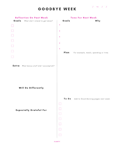 1-Week Clarity Pages, printable